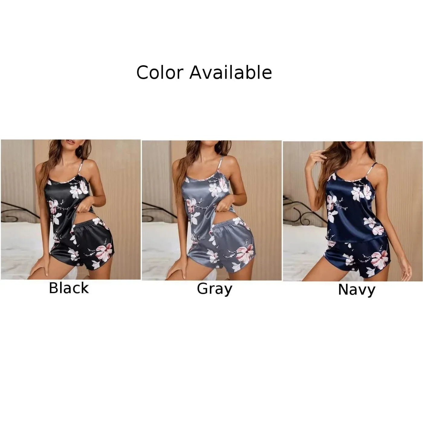 WomensOneStopShop™ Women Sexy Satin Pajama