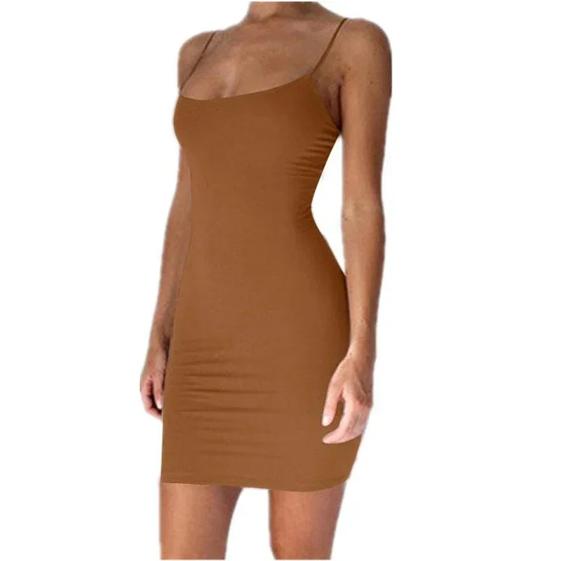 WomensOneStopShop™ Women Spaghetti Strap Mini Dress