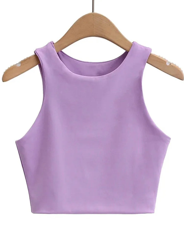 WomensOneStopShop™ Women Sexy Slim Tops O-neck Sleeveless