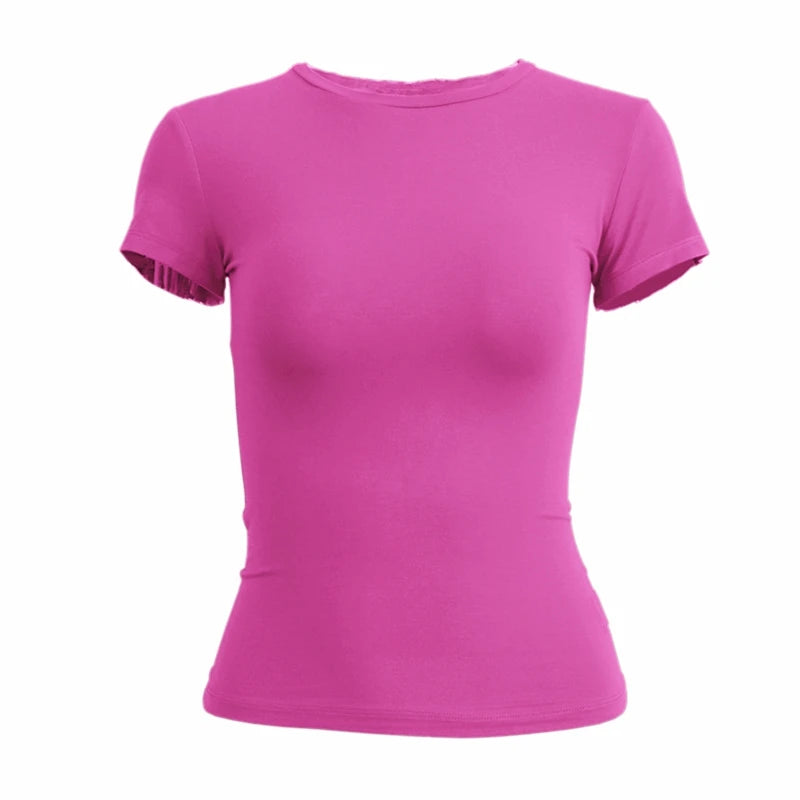WomensOneStopShop™ Woman Short Sleeve T-shirt Slim Fit