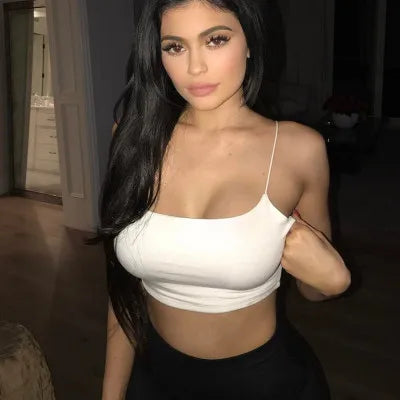 WomensOneStopShop™ Sexy Tank Top Black Halter Crop Tops
