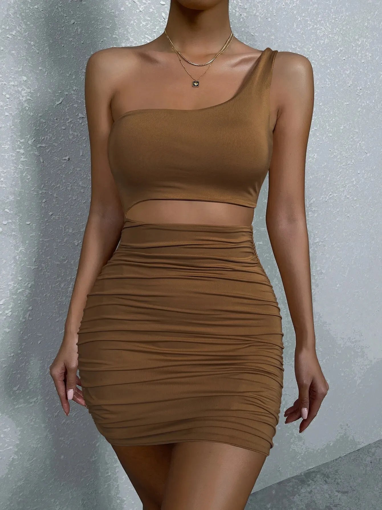 WomensOneStopShop™ One Shoulder Backless Dress
