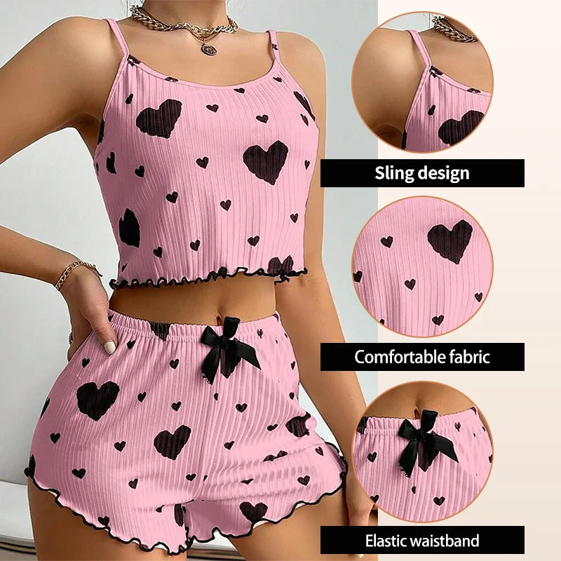 WomensOneStopShop™ Women's Pajamas Set Sleepwear 2 PCS