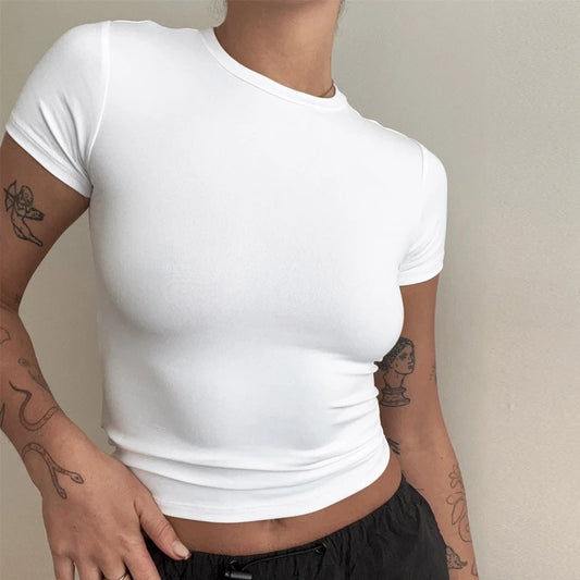WomensOneStopShop™ Woman Short Sleeve T-shirt Slim Fit