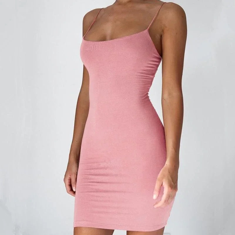 WomensOneStopShop™ Women Spaghetti Strap Mini Dress