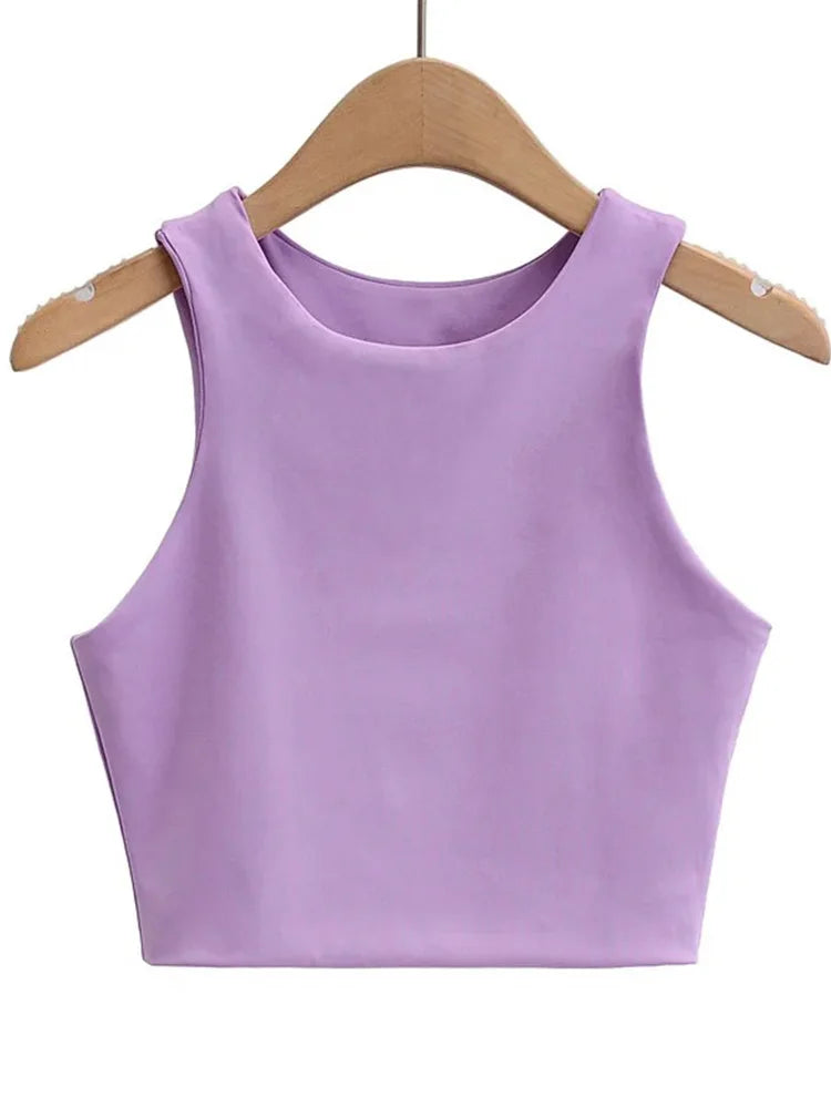 WomensOneStopShop™ Women Sexy Slim Tops O-neck Sleeveless