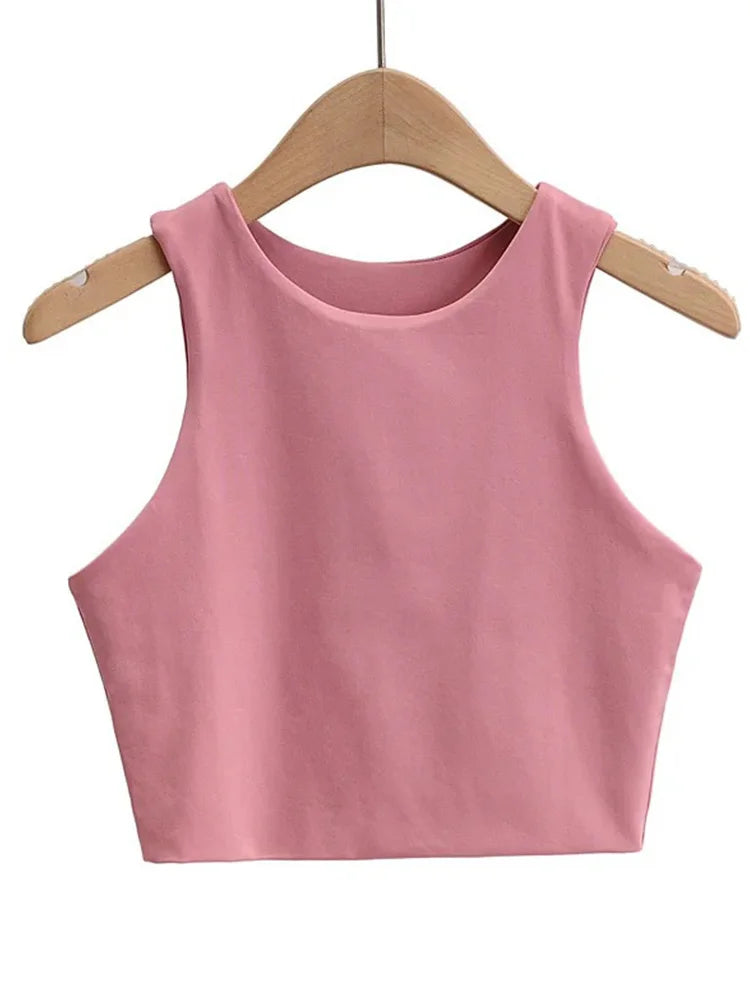 WomensOneStopShop™ Women Sexy Slim Tops O-neck Sleeveless
