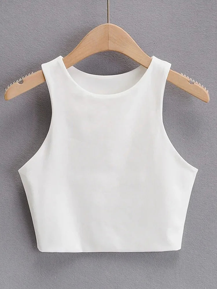 WomensOneStopShop™ Women Sexy Slim Tops O-neck Sleeveless