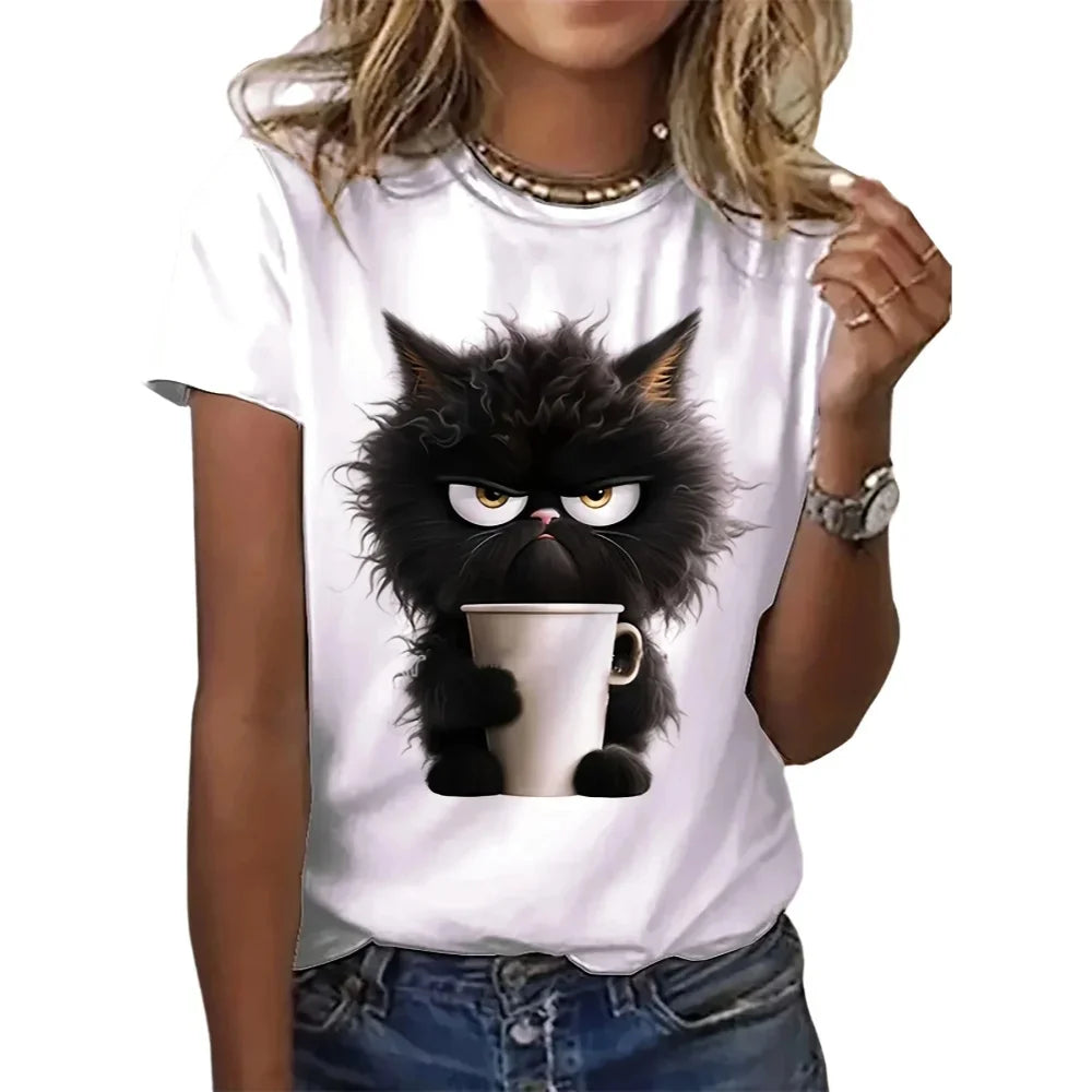 WomensOneStopShop™ Women Cat Themed Shirt