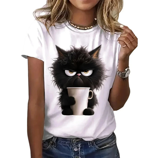 WomensOneStopShop™ Women Cat Themed Shirt