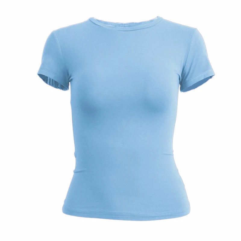 WomensOneStopShop™ Woman Short Sleeve T-shirt Slim Fit