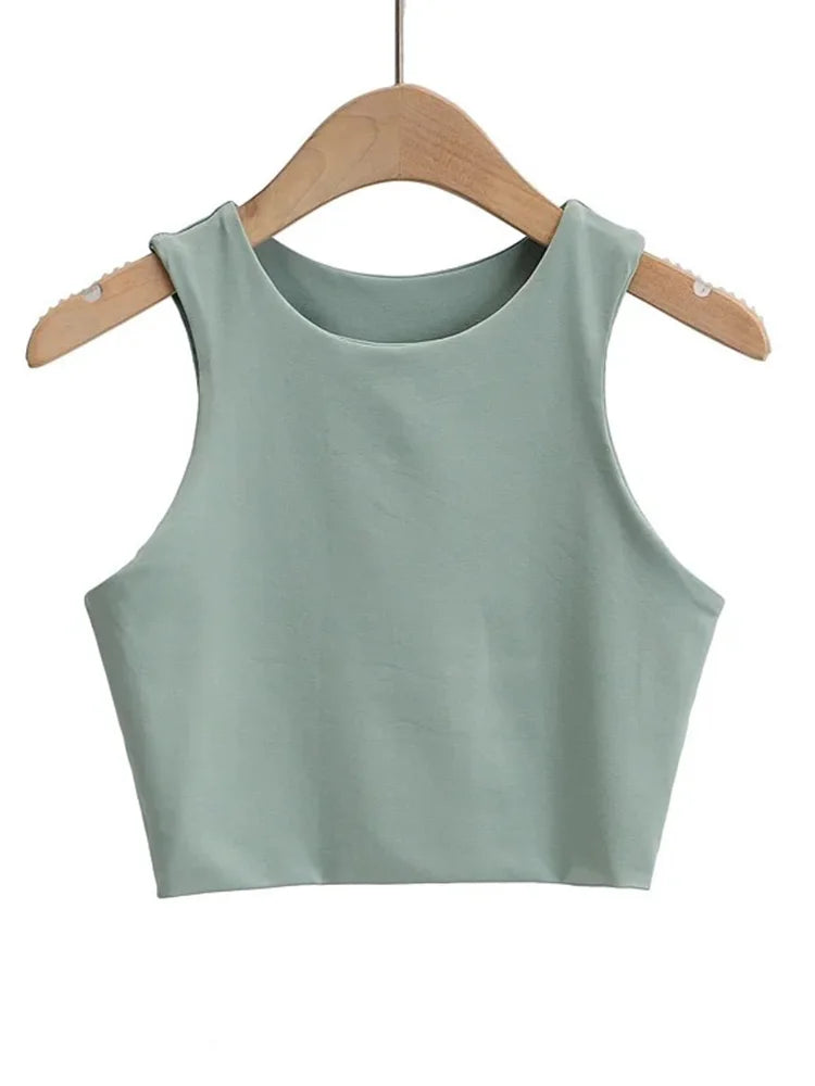 WomensOneStopShop™ Women Sexy Slim Tops O-neck Sleeveless