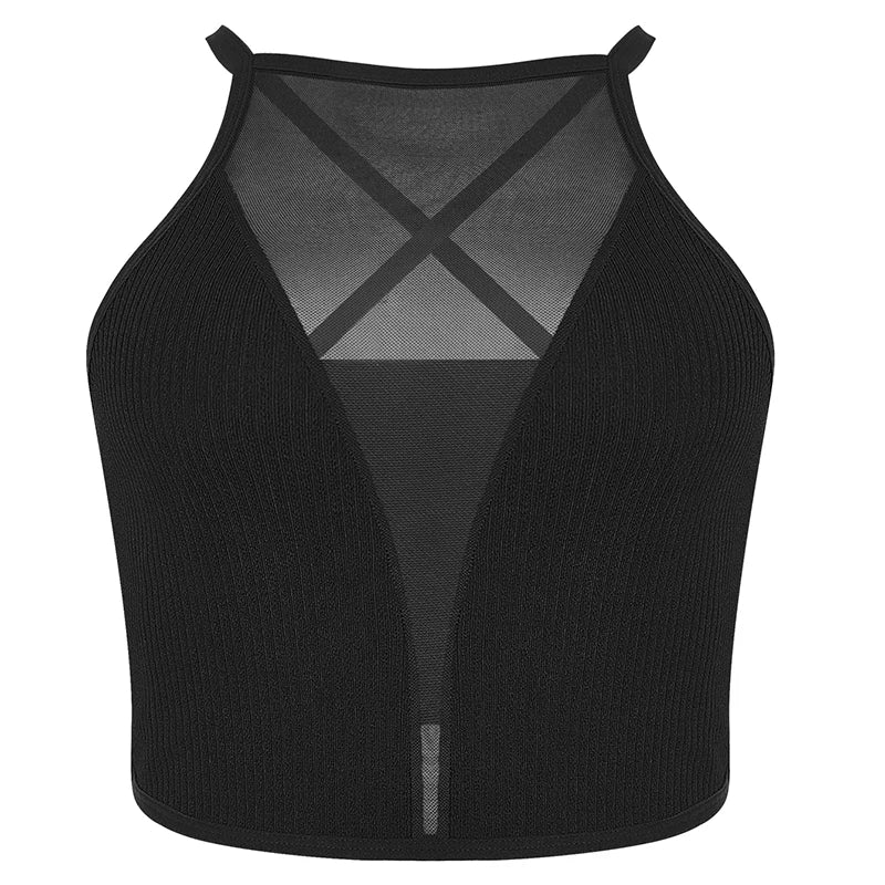 WomensOneStopShop™ Women Sexy Mesh Camisole Crop Top
